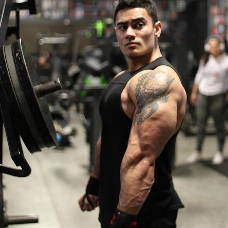 MACHINEFITNESS тренажерные залы одежда бренд Singlet Бодибилдинг Стрингер майка для мужчин