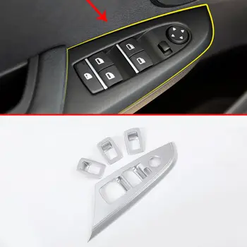 

Car styling 4 pcs ABS Chrome Window Lift Button Switch Cover Trim For BMW X3 X4 F25 F26 2011-2017