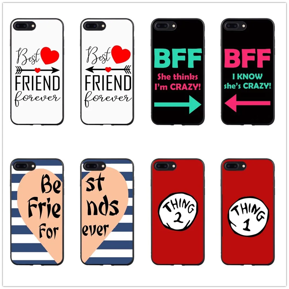 Уникальный Роскошный Жесткий чехол из ПК для телефона Best friend forever BFF черный iPhone 11