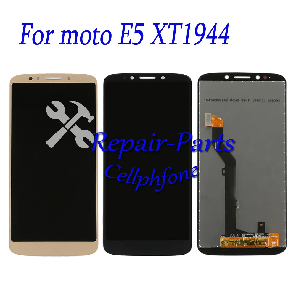 

New 5.7 inch Black / Gold Full LCD display + Touch Screen Digitizer Assembly For Motorola moto E5 XT1944 Tracking Number