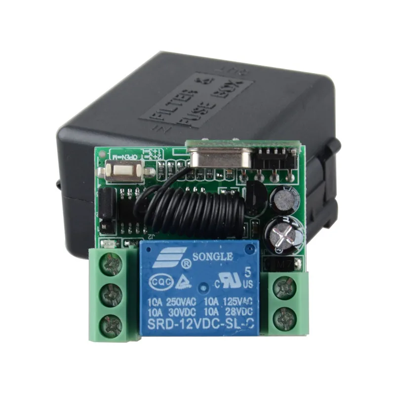 

12V 1CH 10A Wireless Remote Control Switch Mini Size Receiver 315Mhz 433MHZ Access Door Control System 2PCS/LOT