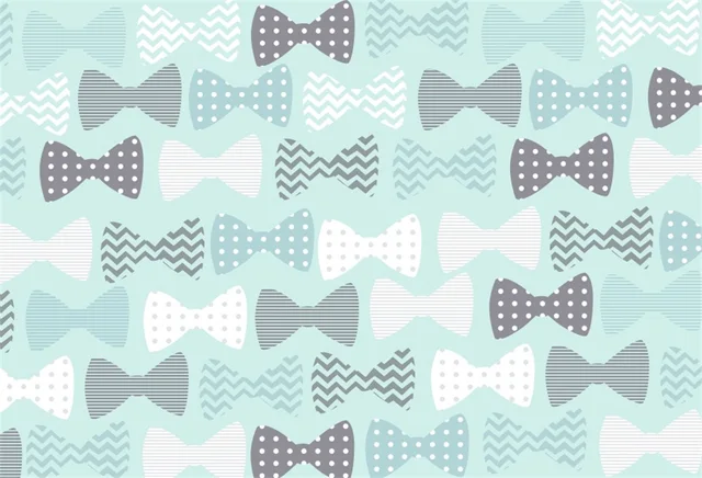 laeacco cartoon stripes bow tie baby boy shower photography tie background
