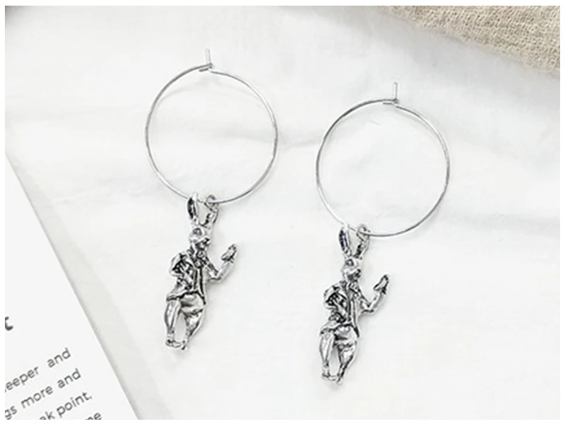 Unicorn Mermaid Rabbit Hoop Earrings  (13)
