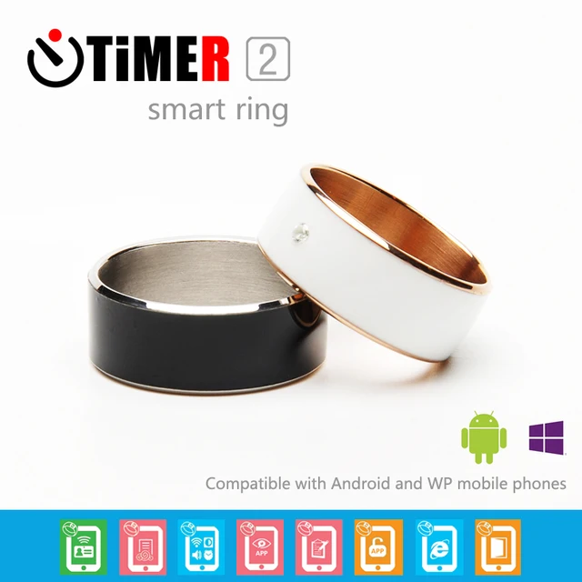 Black white Smart Rings Wear Jakcom new technology Magic jewelry For HTC Moto Nokia LG IOS Android WP Windows