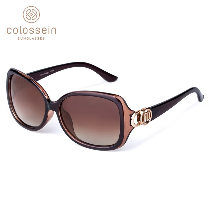 

COLOSSEIN MSTAR Sunglasses Women Polarized luxury Round Metal Hinge Sun Glasses Gradual Light Soft Classic Eyewear UV400