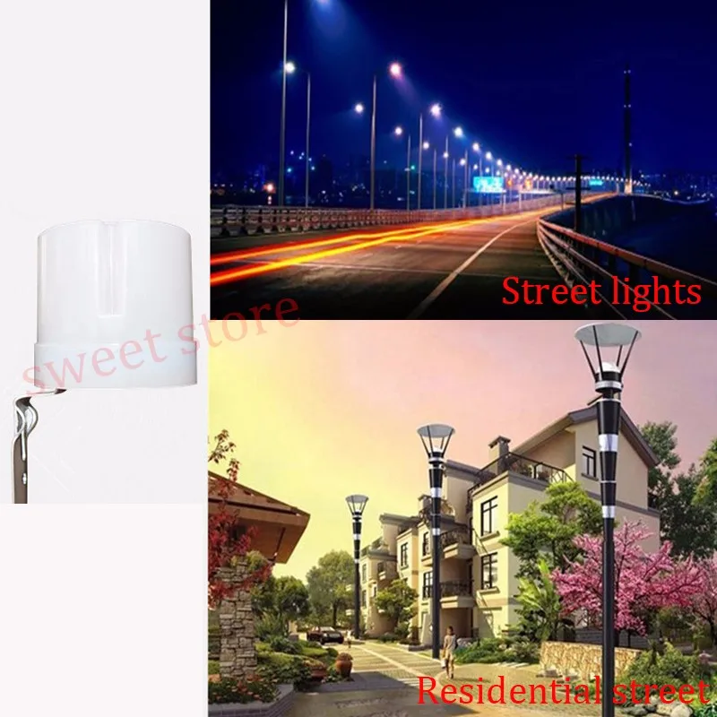 Adjustable AC 220V 25A Automatic Light Sensor Detector Switch Photoelectric Photo Switch Sensor Control Switch Outdoor 50HZ  (1)