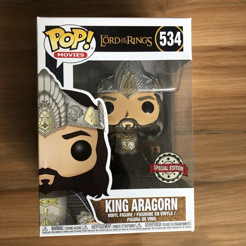 

Exclusive Funko pop Official Movies: Lord of The Rings - King Aragorn Vinyl Action Figure Collectible Model Toy with Orginal Box