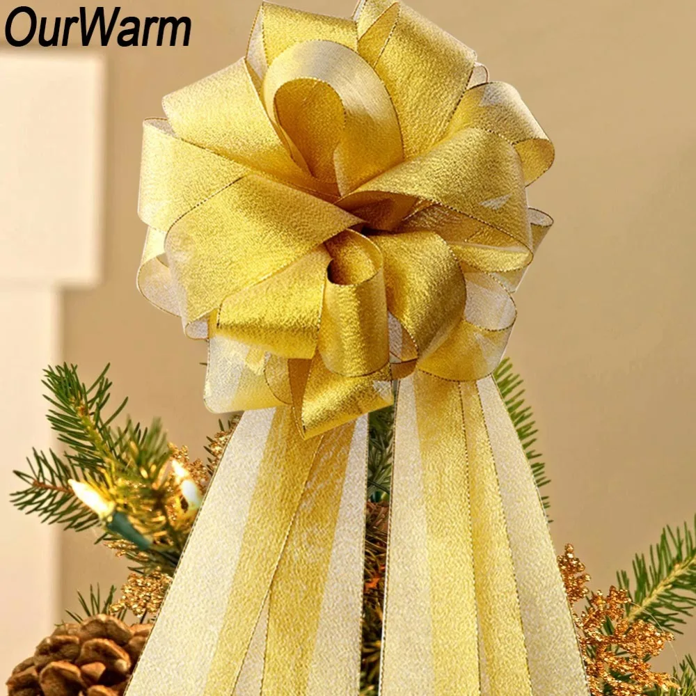 Us 65 43 Di Scontoourwarm Fai Da Te Di Natale Fiocco Di Natale On The Tree Fiocco Decorativo Bowknot Albero Di Natale Del Nastro Archi Delle