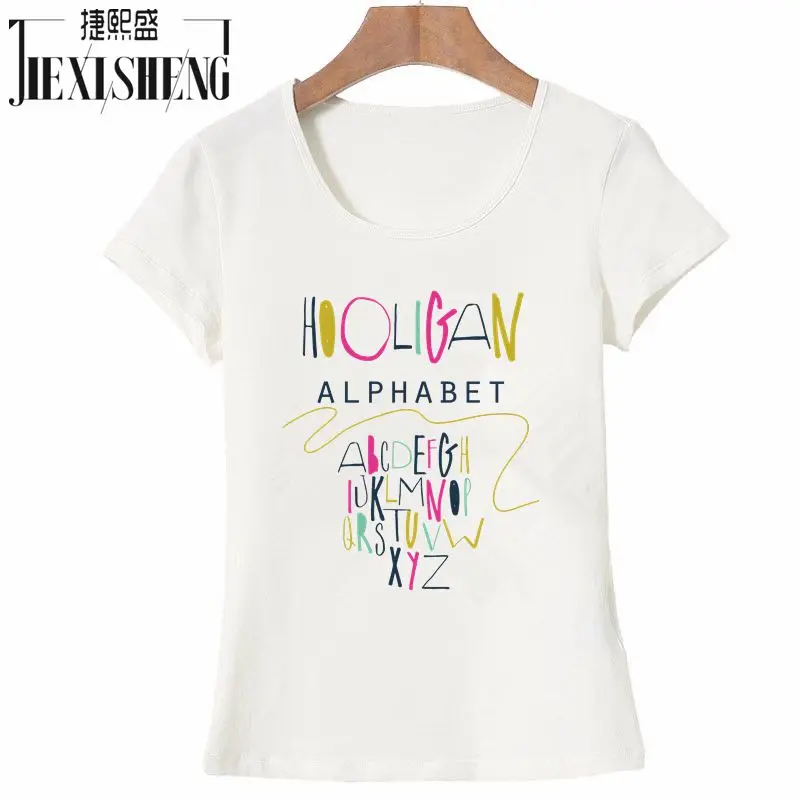 2017 Women T Shirt Cotton Short sleeve Young Style Letter Printed Slim Fit Fitness Women Brand clothing HH249