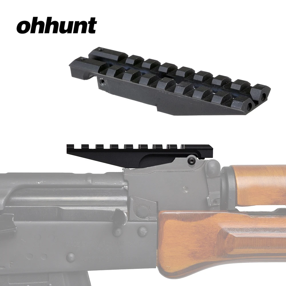 التكتيكية ohhunt ak الخلفية البصر السكك الحديدية القياسية 1913 picatinny ويفر صيد نطاق جبل ل ak47 AK74 الانظار ريد دوت البصريات