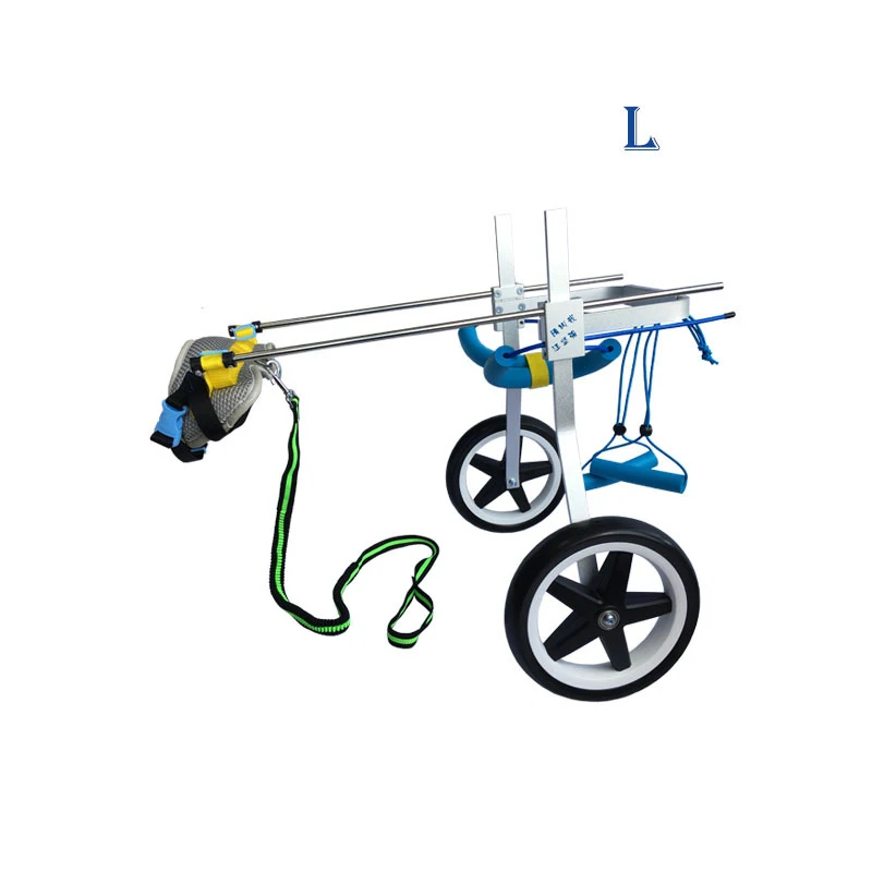 Ходьба на колесиках для собак, детская коляска для реабилитационного обучения, поддержка инвалидных колясок, регулируемый вспомогательный тренажер для прогулок для собак - Цвет: L