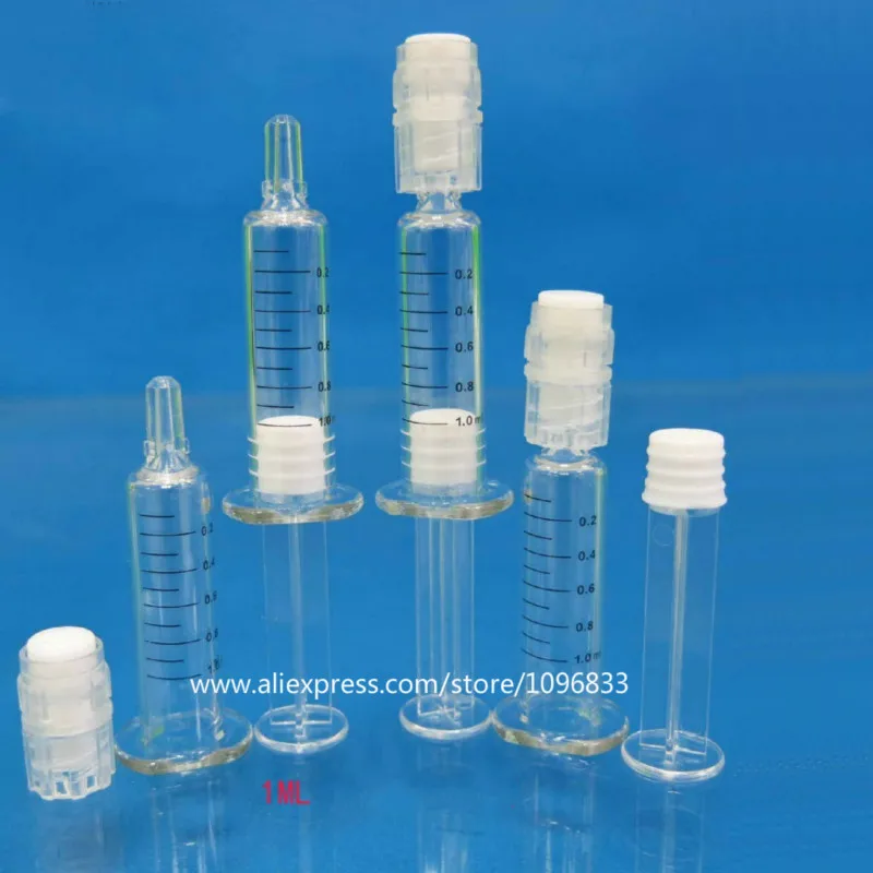 Seringa com Tubo Garrafa de Plástico de Embalagens de Cosméticos Recipiente de Embalagem Vazio Stoste Graduado Escala Garrafa Líquido Essência 1 ml 3 Beleza e saúde