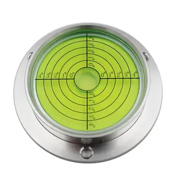 

HACCURY Metal Round Spirit Levels Crane horizontal bubble Level Measuring Instrument Size 90*70*20mm