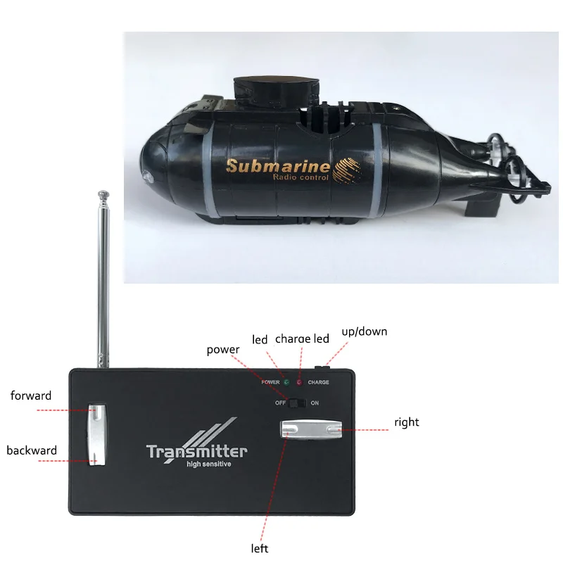 4CH радиоуправляемая подводная лодка с дистанционным управлением, мини-модель лодки, мощная радиоуправляемая водная игрушка, водонепроницаемая качественная защита, доска для серфинга, Морской парусник - Цвет: 6way without box