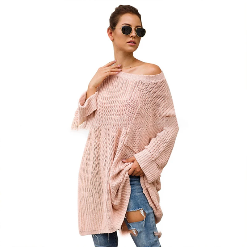 

Fashion Sweater Women Medium Long Lazy Wind Knit Sweater Blusas De Inverno Feminina Turtleneck Long Sleeve O-neck Women Clothes