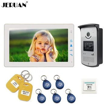 

JERUAN 9 inch Video Door phone Doorbell Intercom System kit White/Black Monitor Access RFID Waterproof Camera FREE SHIPPING