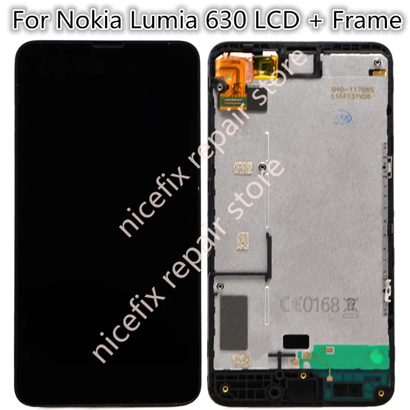 Для NOKIA 630 LCD сенсорный экран с рамкой для Nokia Lumia ЖК-дисплей дигитайзер сборка
