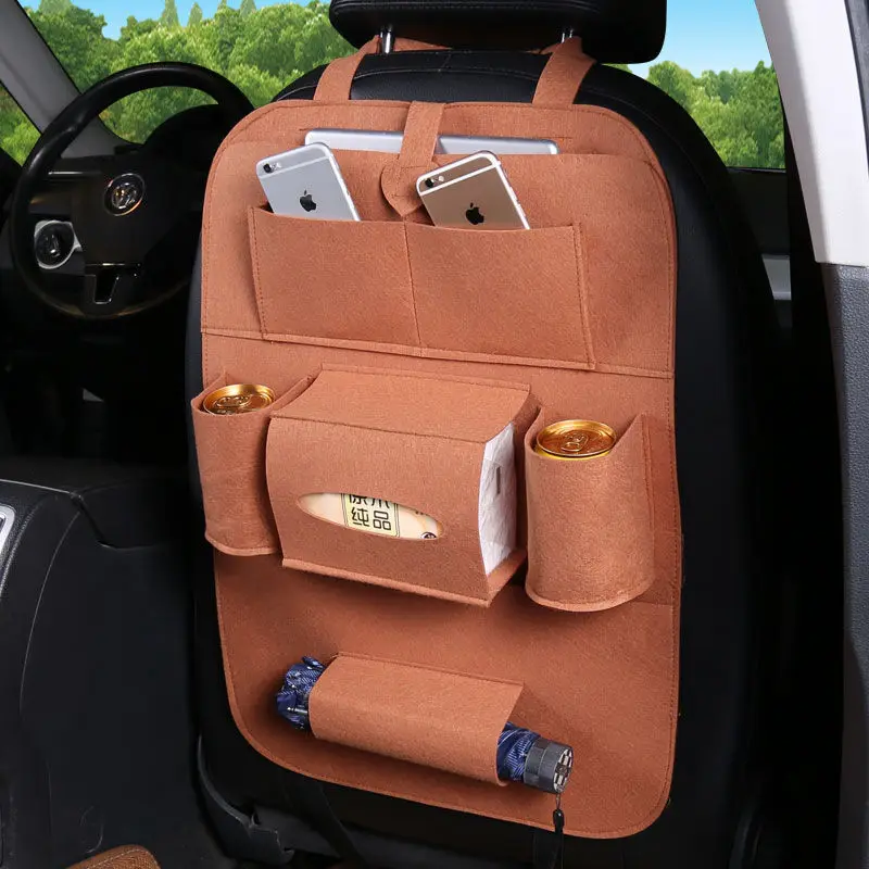 Movable Storage Bag Car Seat Pocket Seat Back Pocket Multifunctional Vehicle Storage Bag Travel Accessories for Driving Trip