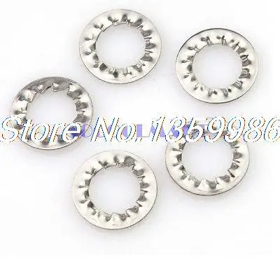 

200Pcs M6 Stainless Steel 304 SUS304 Internal Serrated Lock Washers