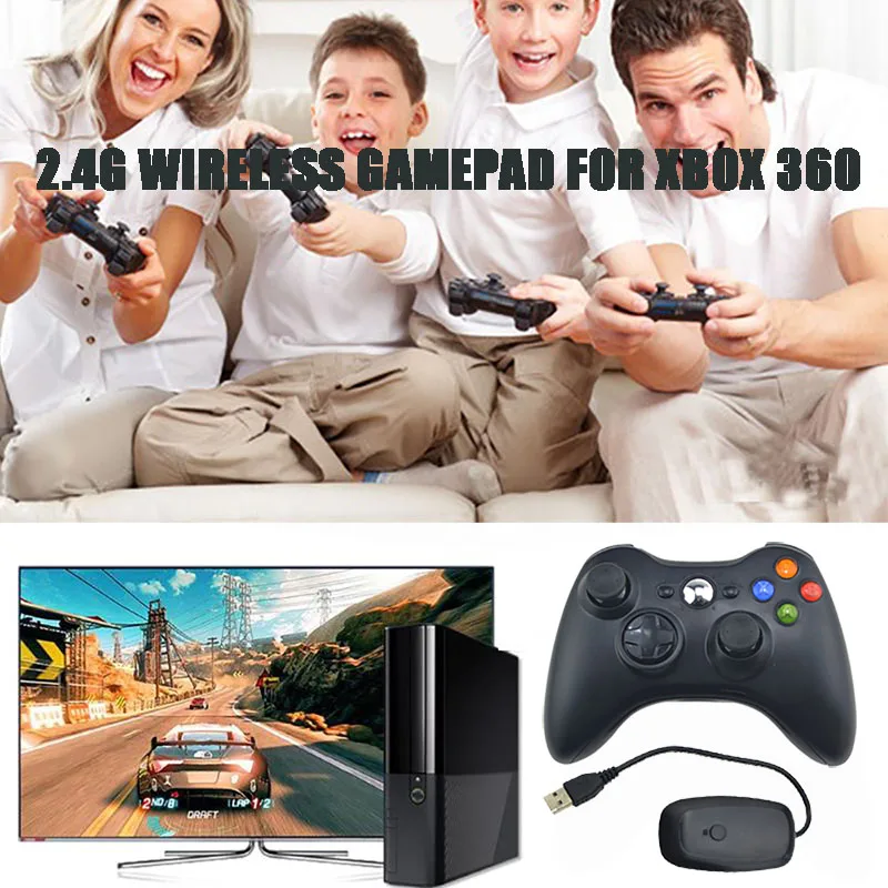 2,4G беспроводной геймпад для Xbox 360 контроллер Манетт для Xbox360 для Microsoft Xbox 360 игровой джойстик для PC Win7/8/10