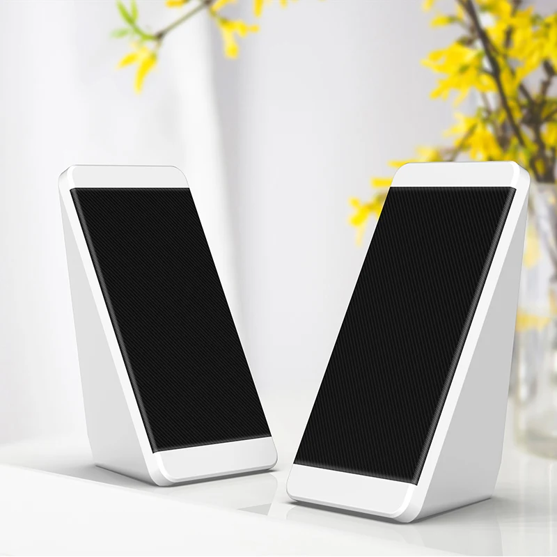 White USB Проводная Компьютерные колонки 2 шт. PC Угол возвышения рога для ноутбука, настольного компьютера, телефона аудио Динамик мультимедиа громкий Динамик - Цвет: White