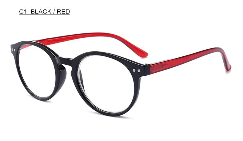 SUMONDY, высокое качество, очки для чтения, диоптрий+ 1,0 до+ 4,0, для женщин и мужчин, фирменный дизайн, полная оправа, круглые линзы, дальнозоркие очки UR15 - Цвет оправы: C1
