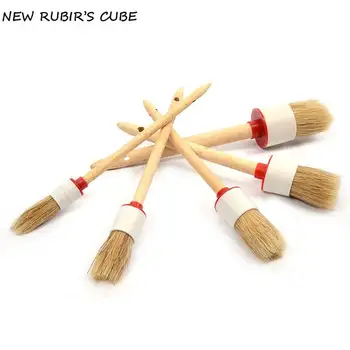 

5pcs/set Car Hub Wood Handle Brush Car Cleaning Tool Wheels Air Conditioning Engine Horn Car Cleaning Wooden Handle Brush New