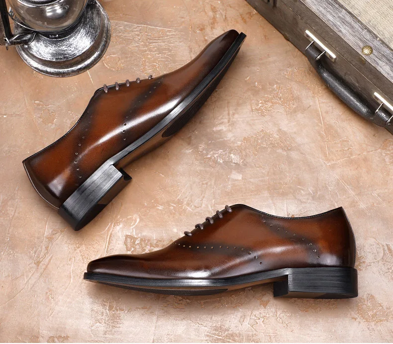 Kleid Designer Männer Spitz Oxford Schuhe Braun Qyfcioufu Mode Echte Italienischen Schwarz Schuh Leder Formale Brogue C6UnwB5q