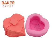 BAKER DEPOT сердце силиконовая форма для помадки форма для мыла свеч конфеты шоколадное украшение торта силиконовый инструмент Ремесло Гипсовая Штукатурка