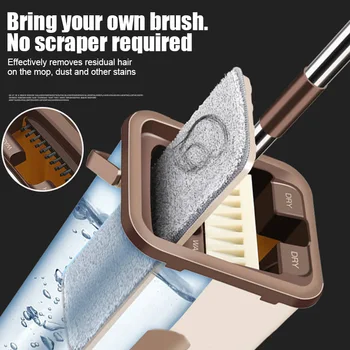 

Dust Wizard Mop Cleaning Tool Kit 360 Degree Rotating Tile Marble Floor for Living Room Kitchen