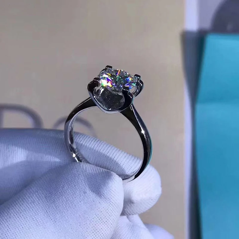 Кольцо из стерлингового серебра 925 пробы, 1ct 2ct 3ct, модное Стильное кольцо с муассанитом и бриллиантами, свадебные ювелирные изделия, вечерние кольца для женщин на годовщину