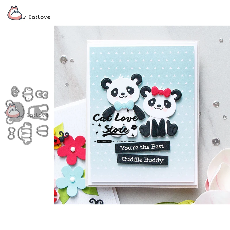 

Panda Animal Metal Cutting Dies Stencils For DIY Scrapbooking Paper Card Decorative Craft Dies Embossing Die Cuts New 2019