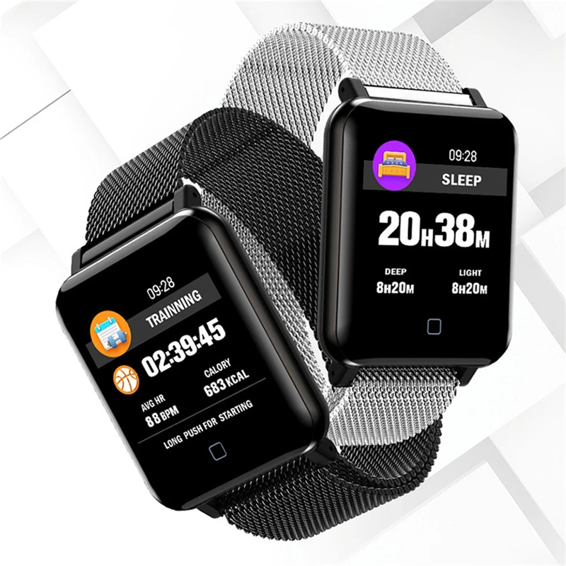 

Smart Bracelet Magnetic Strap Weather Step Smart Band Fitness Tracker Smart Wristband Heart Rate Fitness Band for Apple Samsung