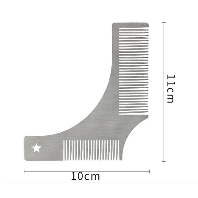 Дизайн гребень для бритья бороды, придание формы, инструмент для бороды, из нержавеющей стали, модель кардный инструмент борода расческа