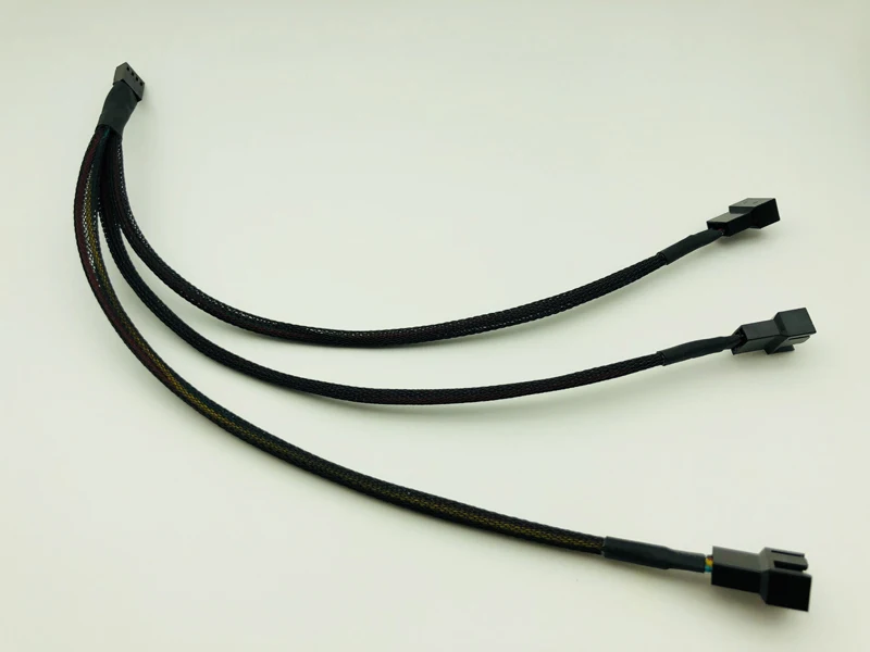 1 to 3 PWM 4P Female to 3/4 Pin PWM Fan Adapter 4Pin Splitter Cable for Computer Case Fan CPU Fan Mining Cooling Fans Hub Cable