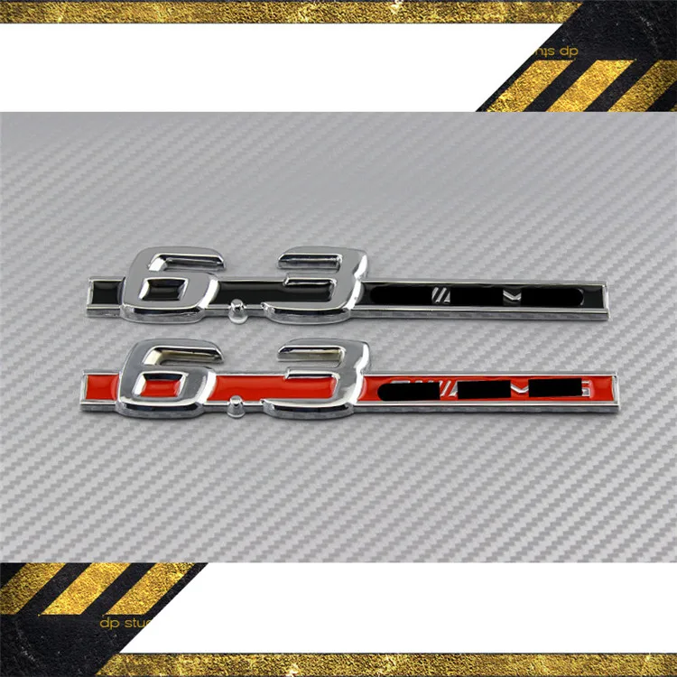 

New 2pcs Metal Car Chrome Badge Emblem for 6.3 3.2 6.5 5.5 AMG for Mercedes Benz S63 E63 CL63 C63