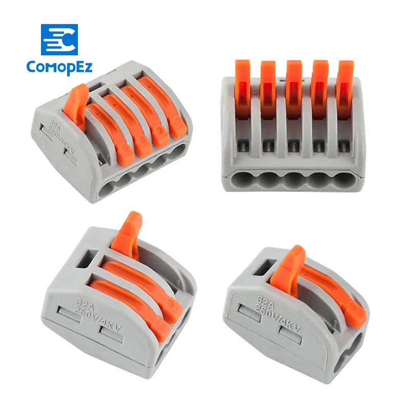 

Wago Wire Cable Connector Terminals Mini Fast Connectors 2pin 3pin 4pin 5pin 50pcs/lot