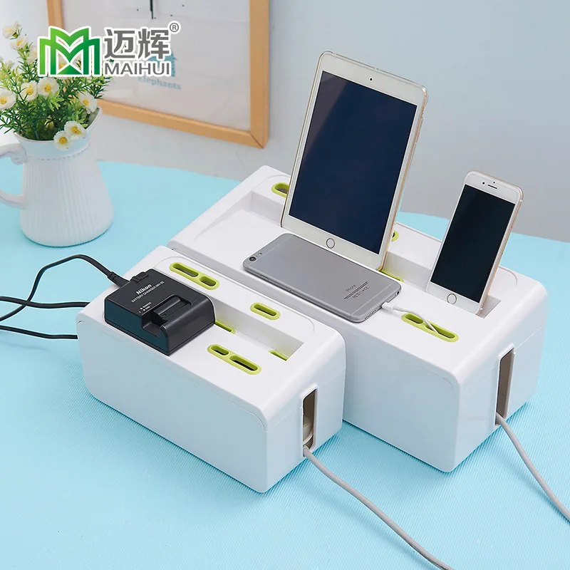 Plastic Wire Storage Box Cable Manager Organizer for ipad