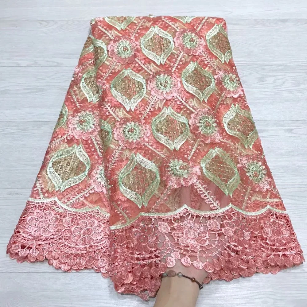 

2019 high quality French lace, African embroidered lace evening party fabric