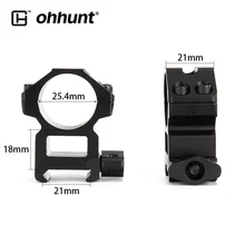 Ohhunt 2 шт. Тактический 25,4 мм Пикатинни Вивер база для рейки высокопрофильное крепление кольца Максимальная прочность для охоты прицел винтовка
