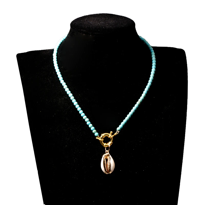 MOON GIRL Cowrie Shell чокер ожерелье из ярких бусин для женщин Модный богемный Boho Chic Bib Collier Femme Dropshiping