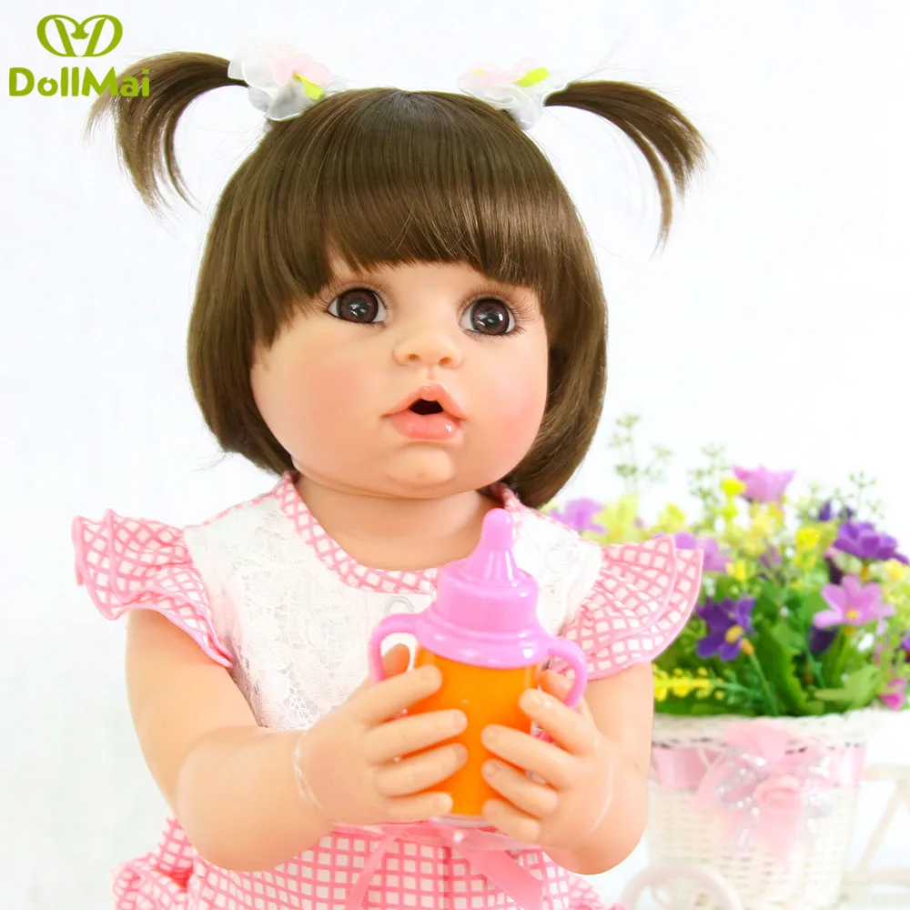 Силиконовые куклы Reborn с полным корпусом 22 '', реалистичные куклы ручной работы для девочек, модные детские игрушки, водонепроницаемые игрушки Boneca, модель, подарки на день рождения