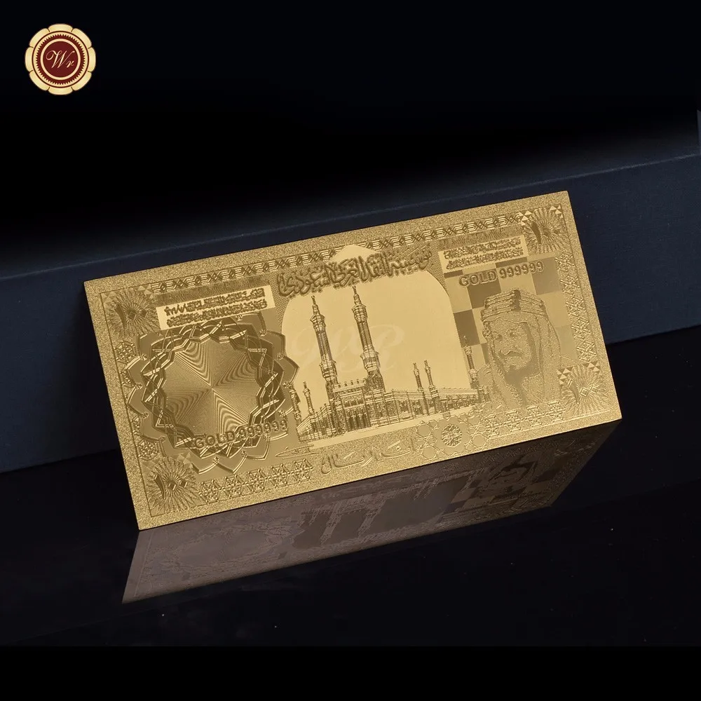 Саудовская Аравия 100 риалов 24 K золото банкнота подарок для бизнеса и рождественские подарки