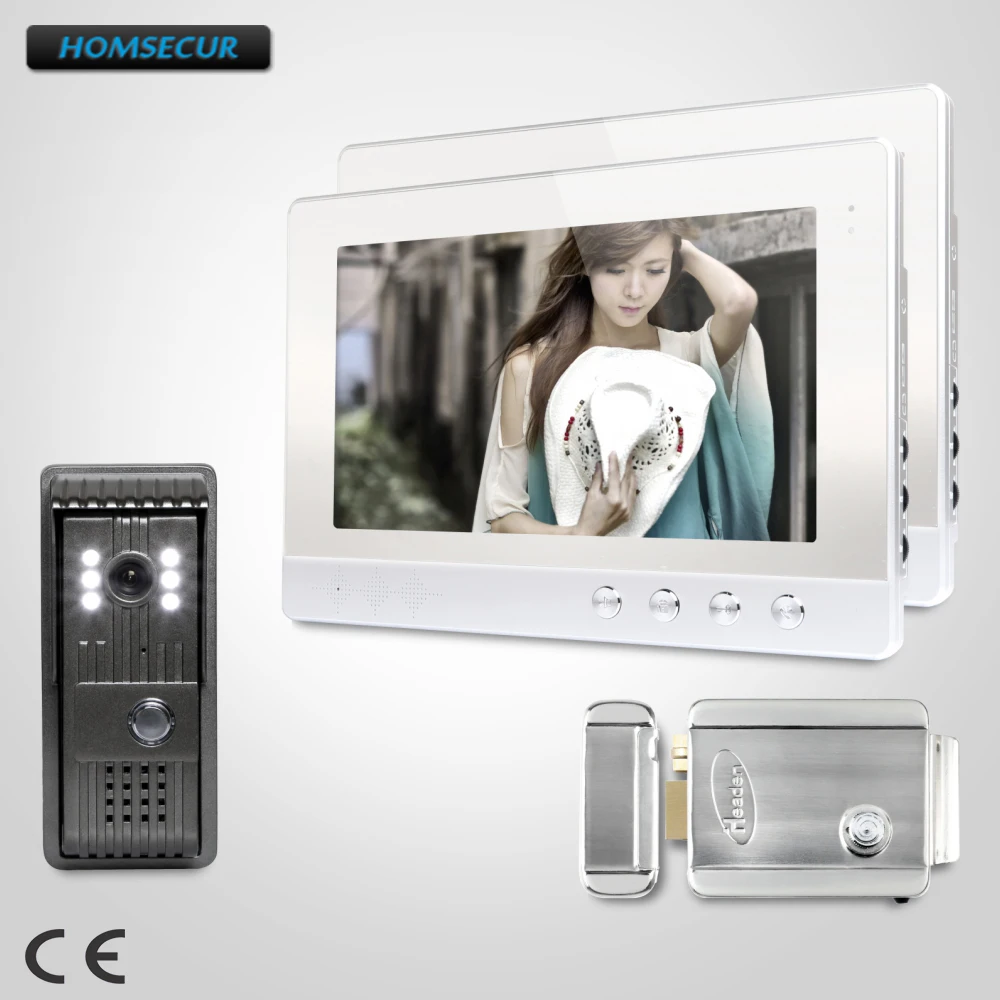 

HOMSECUR 10.1inch Video Door Phone Intercom System with IR Night Vision for Home Security XC003+XM101-S