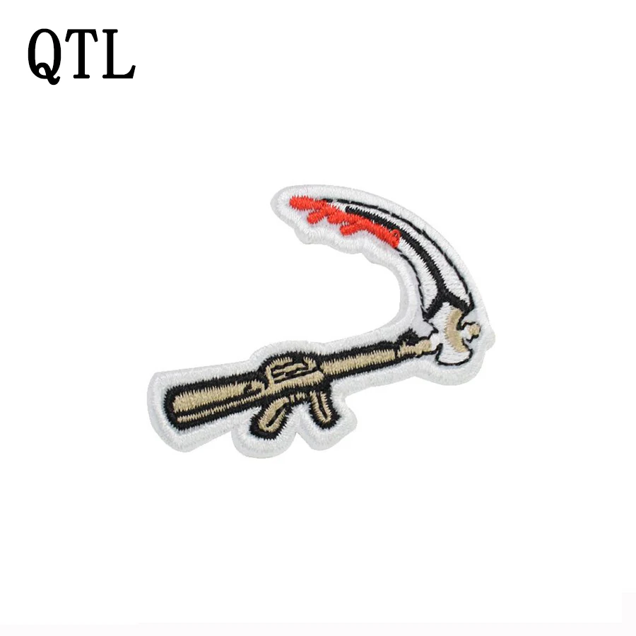 

5PCS Scythe Patches Punk Badges for Clothing Iron Embroidered Patch Applique Iron on Patches Sewing Accessories for DIY Jacket
