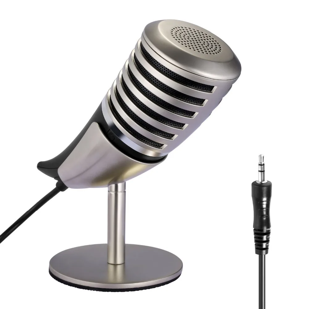 Neewer Настольный Рог микрофон + металлическая подставка + чехол для переноски Plug-and-Play для Windows Linux/Mac OS системы для записи звука/YouTube