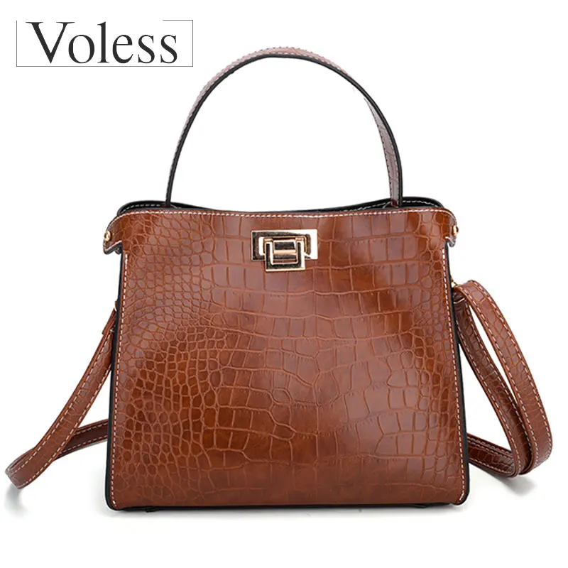 

VOLESS Fashion Brand Women Bags Luxury Handbags Women Bags Designer Women Crossbody Bags High Quality PU Leather Stone Printing