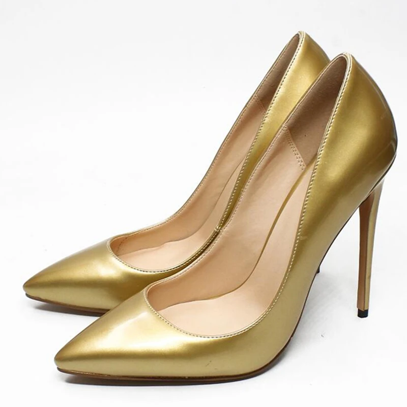 

12cm Super High Heels Pumps Fashion Pointed Toe Slip On Party Bridal Wedding Shoes Sapato Feminino Women Shoes Zapatos de Mujer