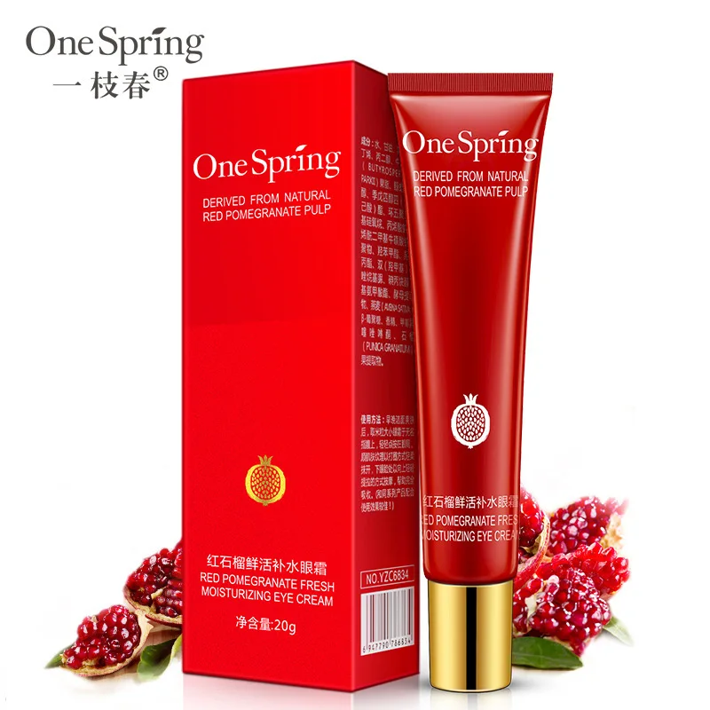 

20g OneSpring Red Pomegranate Eye Cream Contour Eye Gel For Dark Circles Anti Puffiness Anti Wrinkles Around The Eye Skin Care