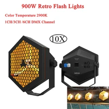 10 шт./лот ретро флэш диджейское световое оборудование 3X300 Вт галогенные лампы DMX512 для DJ Дискотека транспорт для ночного клуба свадебное сценическое освещение